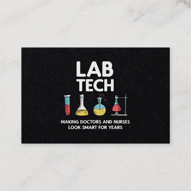 Lab Tech Laboratory Business Card (Front)