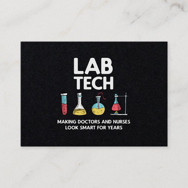 Lab Tech Laboratory Business Card (Front)