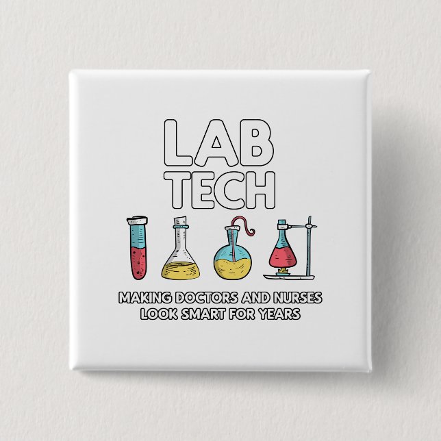 Lab Tech Laboratory Button (Front)