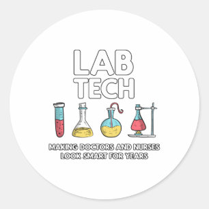 Lab Tech Laboratory Classic Round Sticker