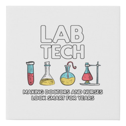 Lab Tech Laboratory Faux Canvas Print