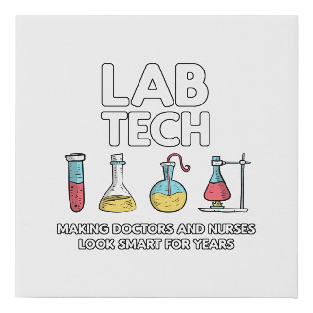 Lab Tech Laboratory Faux Canvas Print (Front)