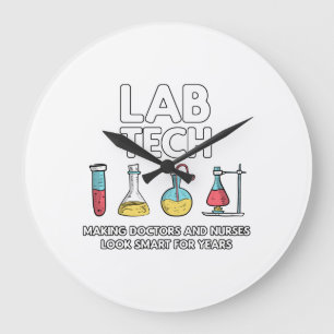 Lab Tech Laboratory Large Clock