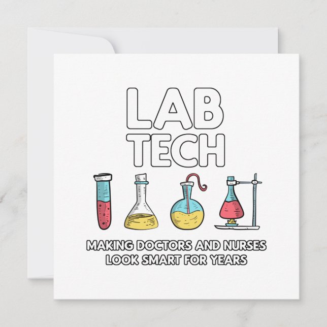 Lab Tech Laboratory Note Card (Front)