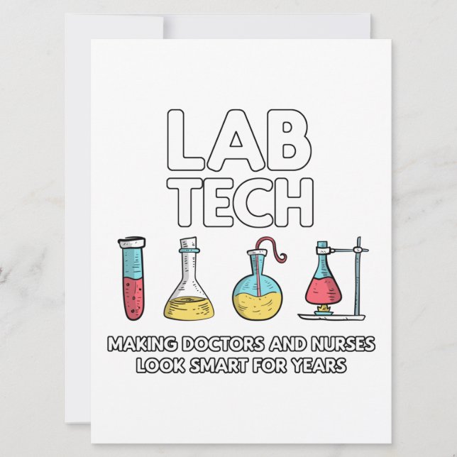 Lab Tech Laboratory Save The Date (Front)