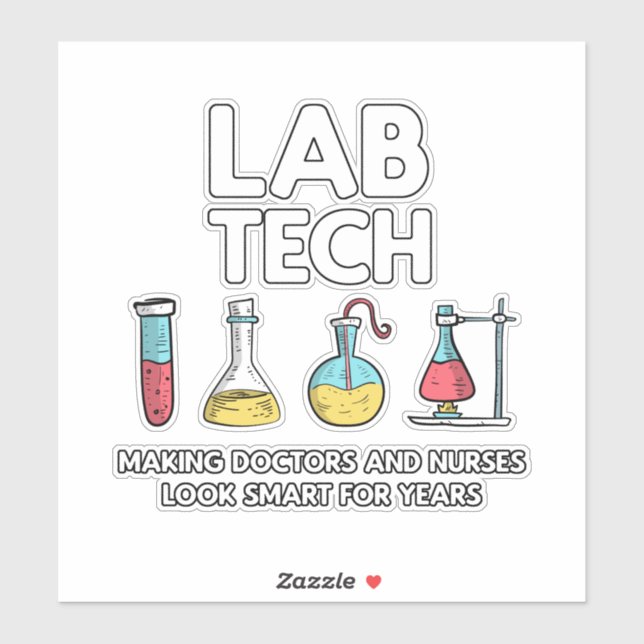 Lab Tech Laboratory Sticker (Sheet)