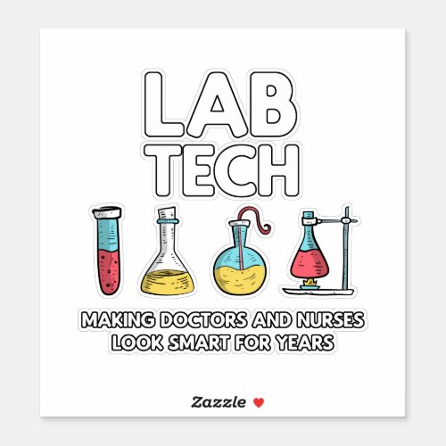 Lab Tech Laboratory Sticker