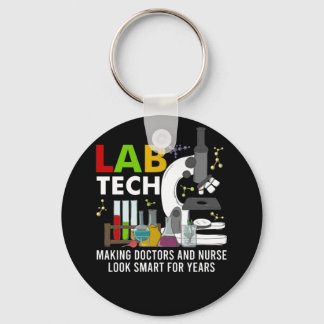 Lab Tech Laboratory Technician Making Doctors Keychain