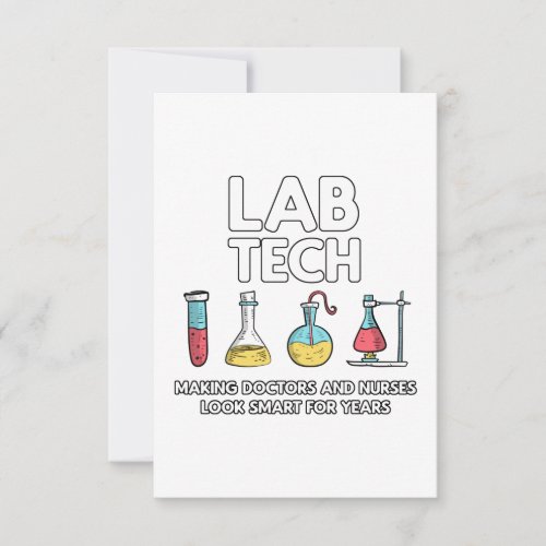 Lab Tech Laboratory Thank You Card
