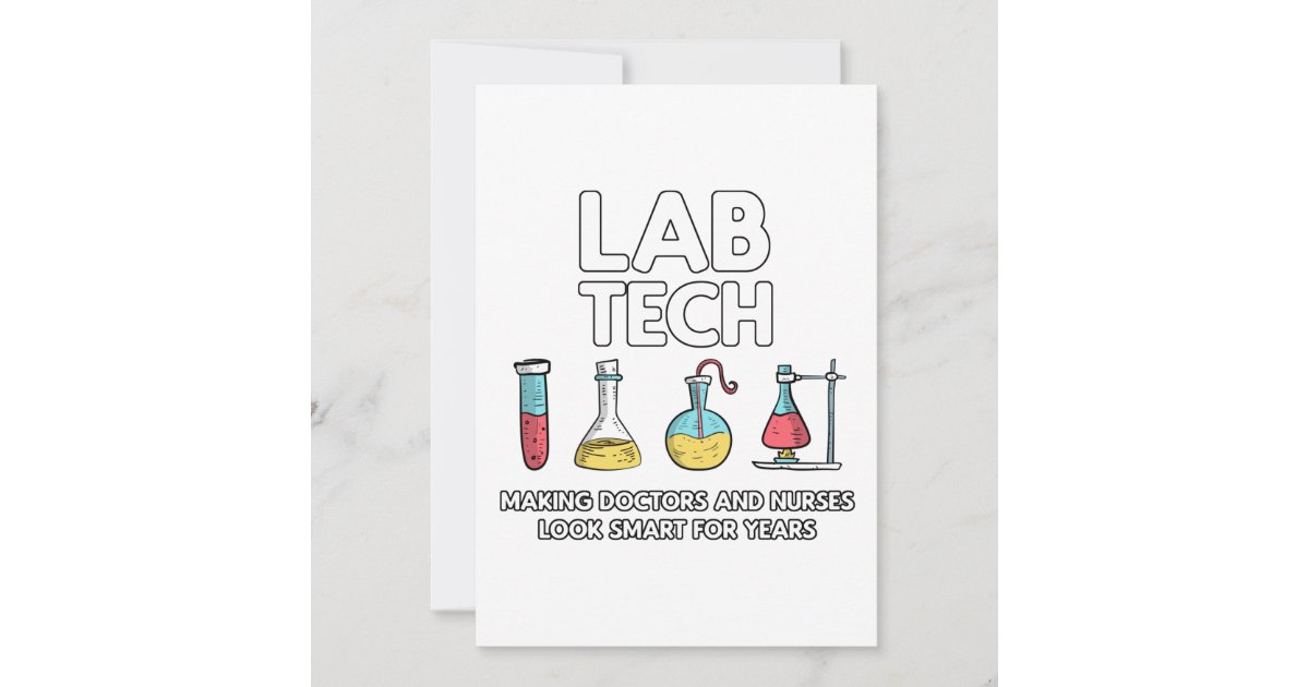 Lab Tech Laboratory Thank You Card