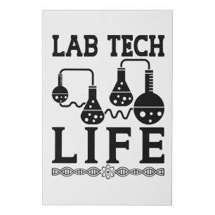 Lab Tech Life Doctor Chemist Laboratory Technician Faux Canvas Print