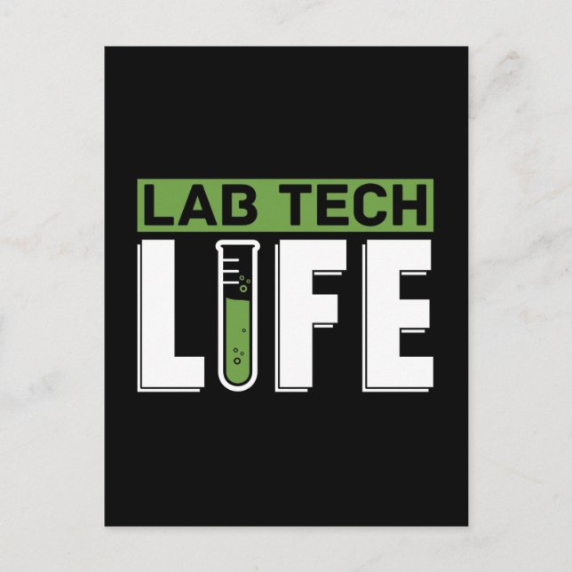 Lab Tech Life Laboratory Technician Science Holiday Postcard (Front)