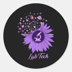 Lab Tech Med Tech Medical Technician Lab Classic Round Sticker