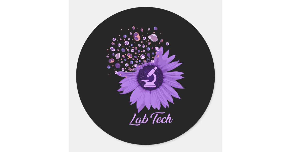 Lab Tech Med Tech Medical Technician Lab Classic Round Sticker | Zazzle