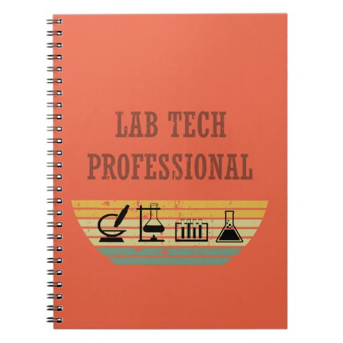 Lab tech professional vintage sunset retro notebook