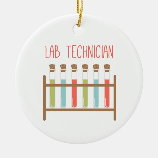Lab Technician Ceramic Ornament (Front)
