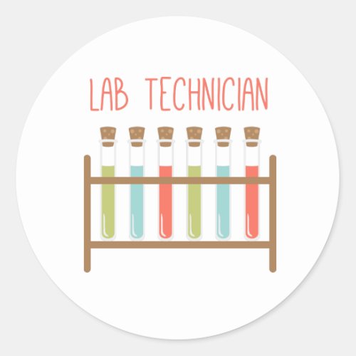 Lab Technician Classic Round Sticker