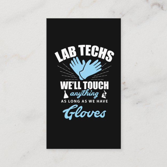 Lab Technician Funny Laboratory Week Lab Tech Business Card (Front)