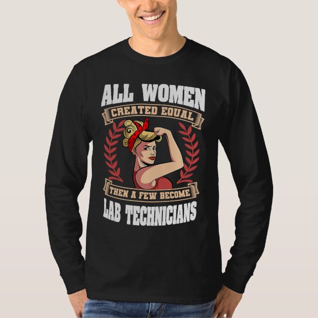 Lab Technician Women Medical Scientists Laboratory T-Shirt (Front)