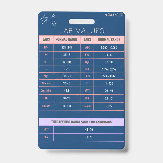 Lab Values Badge Quick Reference