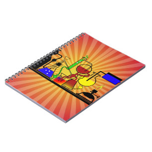 LAB WARE - LABORATORY GLASSWARE MAD SCIENTIST NOTEBOOK