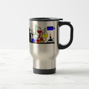 LAB WARE - LABORATORY GLASSWARE MAD SCIENTIST TRAVEL MUG