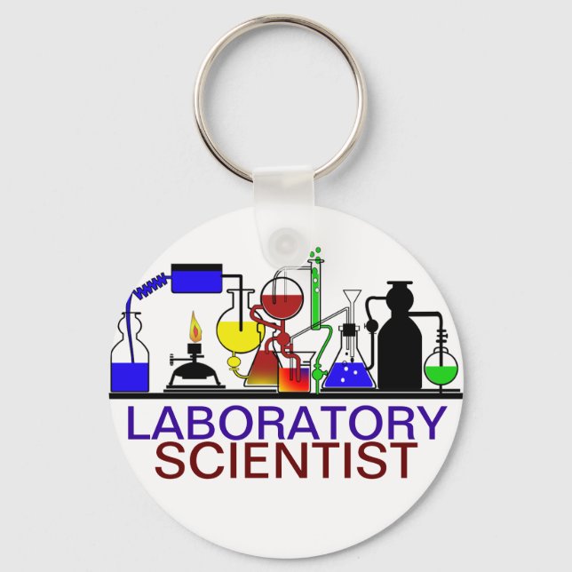 LAB WARE - LABORATORY GLASSWARE SETUP KEYCHAIN (Front)