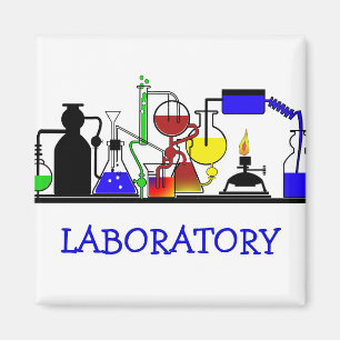 LAB WARE - LABORATORY GLASSWARE SETUP MAGNET