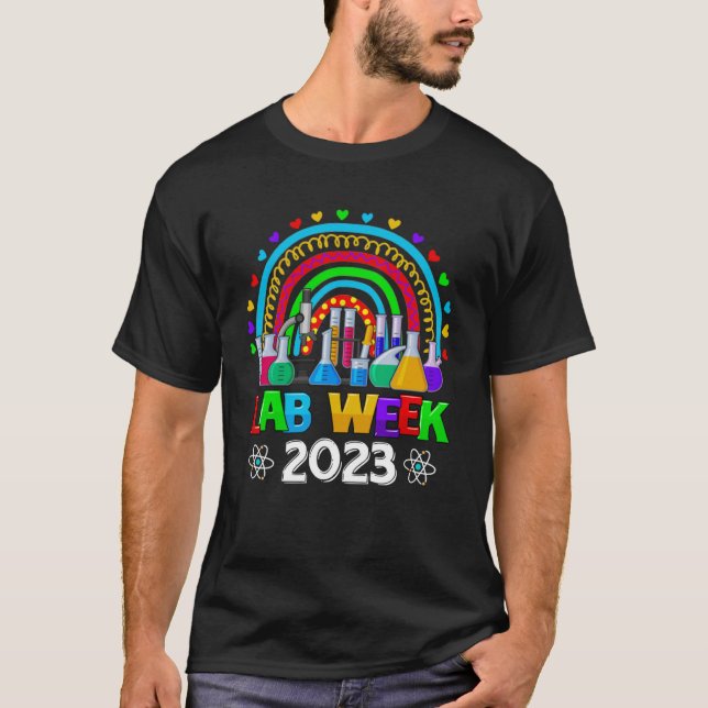 Lab Week 2023 Rainbow Medical Laboratory Science L T-Shirt (Front)