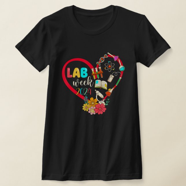 Lab Week 2024 Retro Medical Laboratory Tech T-Shirt (Laydown)