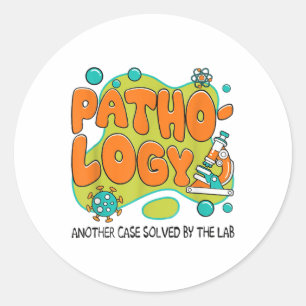Lab Week 2025 Pathology Retro Mystery Machine Of D Classic Round Sticker