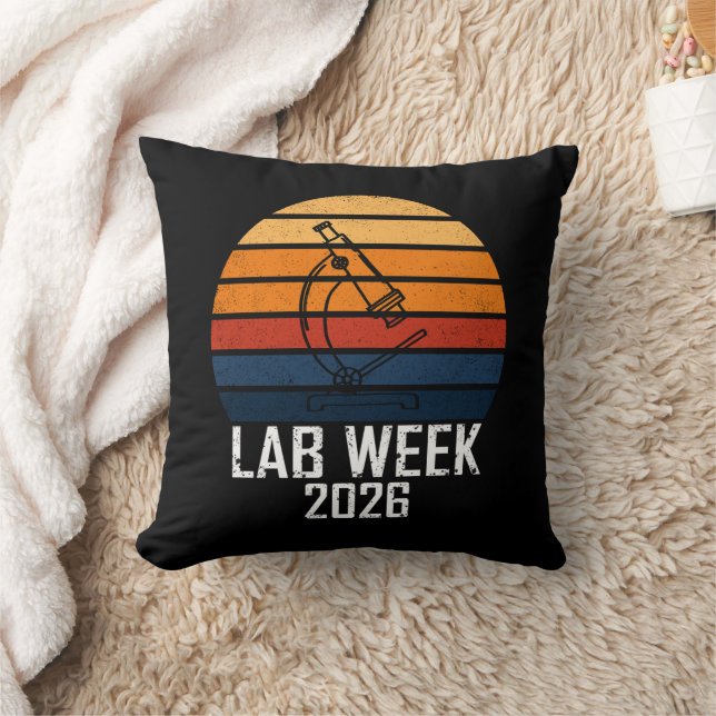 Lab Week 2026 Medical Laboratory Professionals Throw Pillow (Blanket)