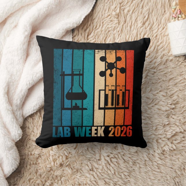 Lab Week 2026 Medical Laboratory Professionals Throw Pillow (Blanket)