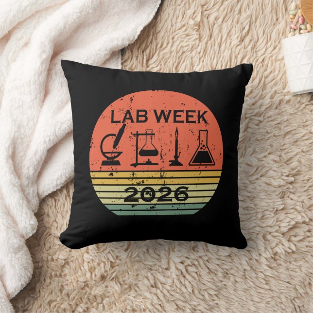 Lab Week 2026 Medical Laboratory Professionals Throw Pillow (Blanket)