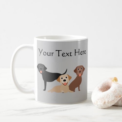 Lab Yellow Chocolate Black Customize Labrador Coffee Mug