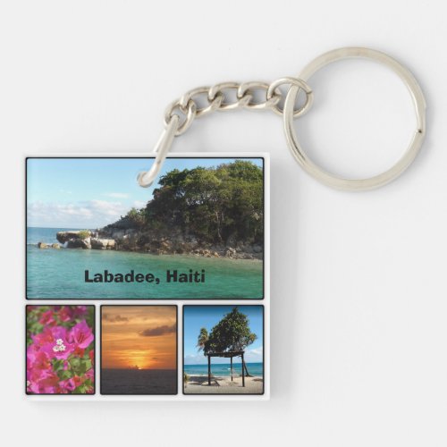 Labadee Haiti Square  Keychain