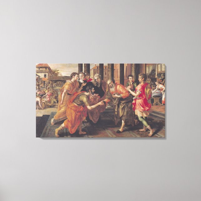 Laban Presenting Eliezer to his Father, 1562 Canvas Print (Front)