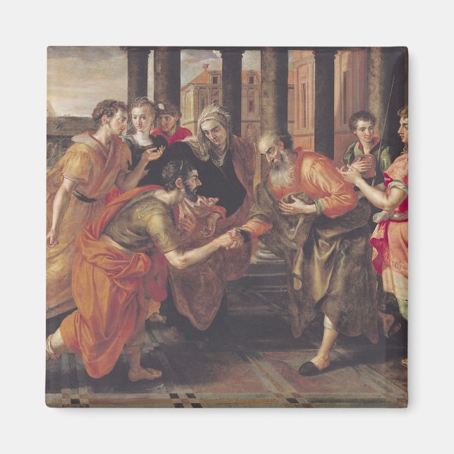 Laban Presenting Eliezer to his Father, 1562 Magnet (Front)