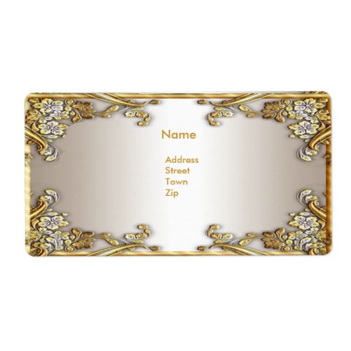 Label Address Elegant Gold Cream