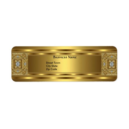 Label Business Elegant Gold Jewel