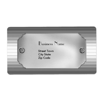 Label Elegant Business Metal Chrome by Label_That at Zazzle
