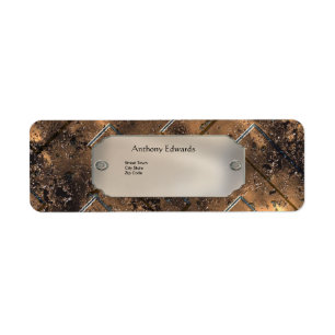 Label Elegant Personal Business Rusty Metal 2