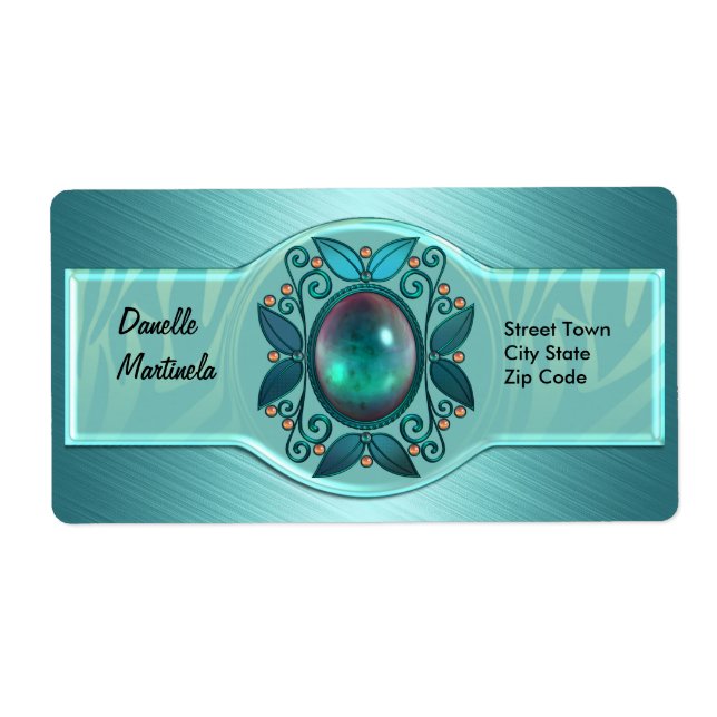 Label Elegant Personal Name Labels Stickers large (Front)