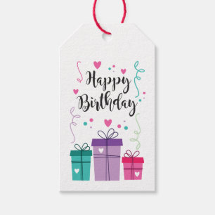 Label for gift Happy Birthday