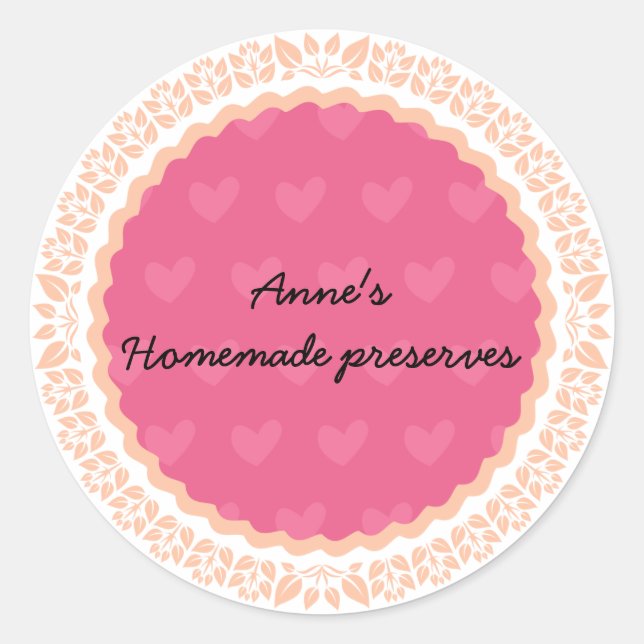 Label for homemade preserves II (Front)