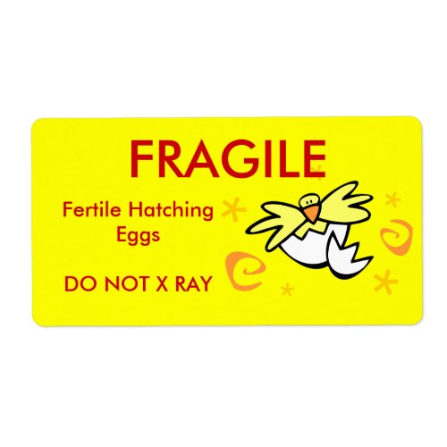 Label _ hatching eggs