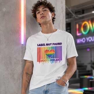 Label Not Found LGBTQ Pride Barcode Graphic T-Shirt