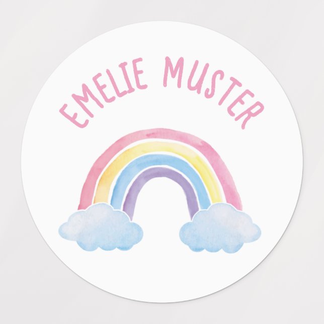 Label - Rainbow Clouds 2 | waterproof (Design 1)