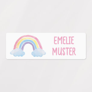 Label - Rainbow Clouds waterproof
