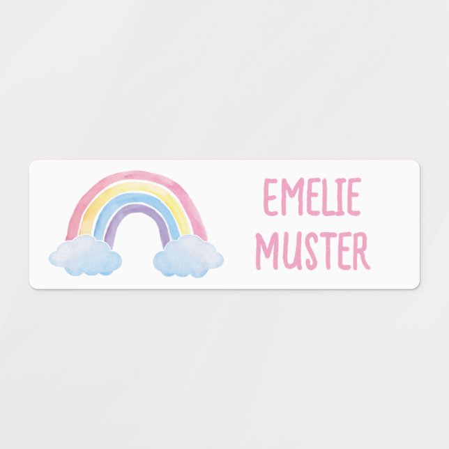 Label - Rainbow Clouds | waterproof (Design 1)